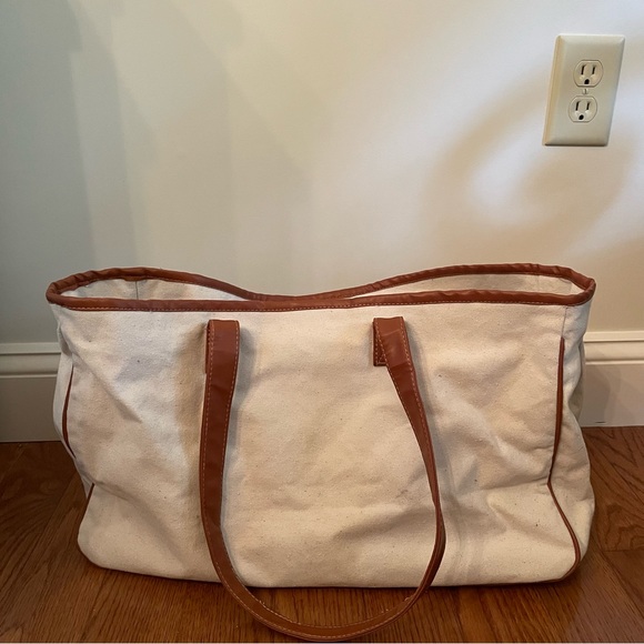 Large canvas tote bag -NEW with tag 20” long, 11” deep, 7” wide - Picture 6 of 10